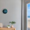 Tidal Timepieces Twilight Tube tide clock in an entryway of a coastal home.