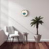 Sun and Sea mockup on living room wall