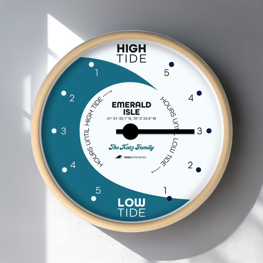 A mockup of a custom clock design for the Katz family.